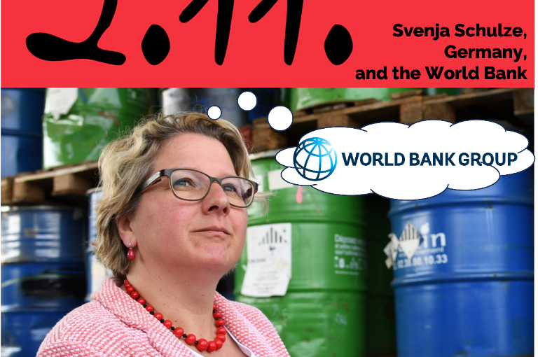 Svenja Schulze, Germany, and the World Bank